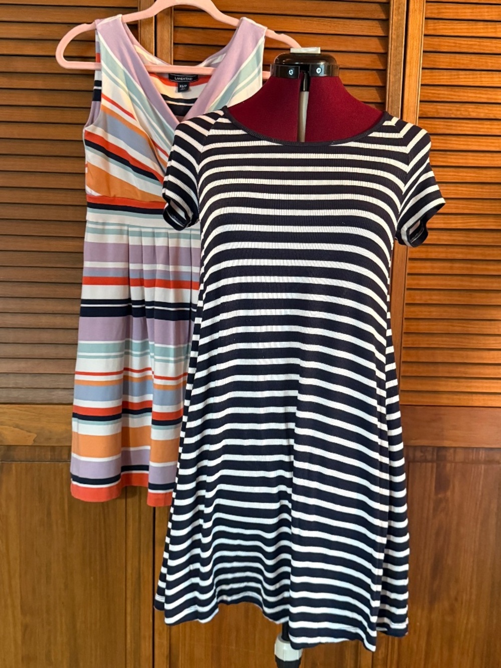 Bundle Lands End & Old Navy Dresses S/S Sleeve Nautical Coastal Casual Swing XS